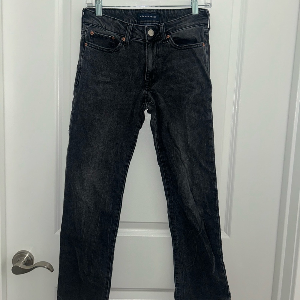 Aeropostale Women’s Dark Black Straight Jeans